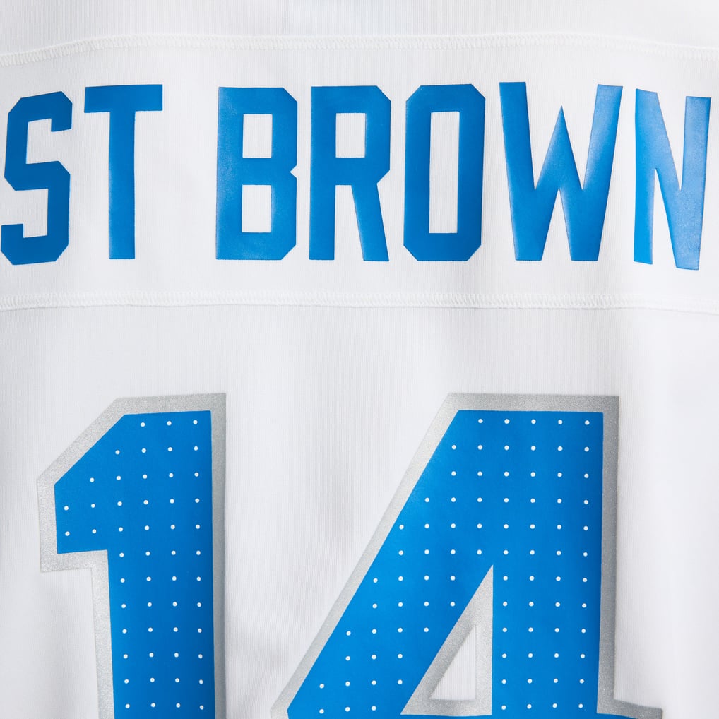 Men's Detroit Lions Amon-Ra St. Brown White Game Jersey