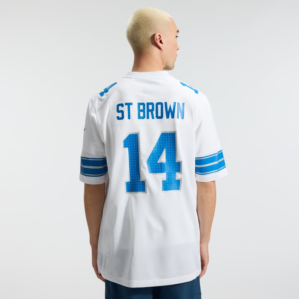 Men's Detroit Lions Amon-Ra St. Brown White Game Jersey