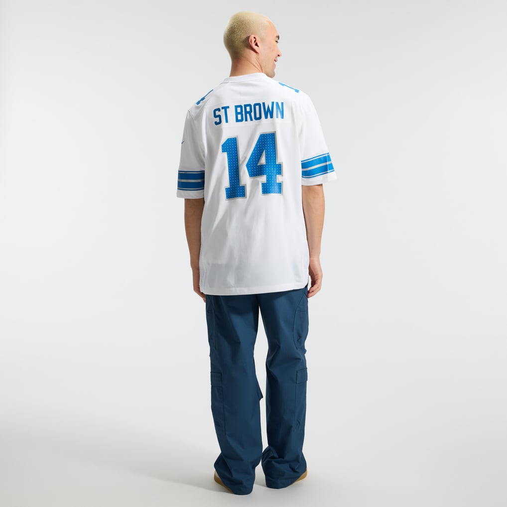 Men's Detroit Lions Amon-Ra St. Brown White Game Jersey