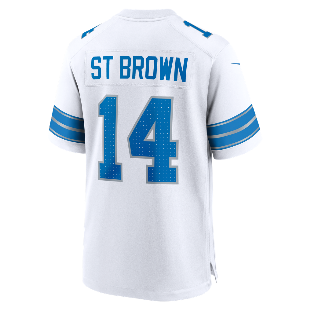 Men's Detroit Lions Amon-Ra St. Brown White Game Jersey