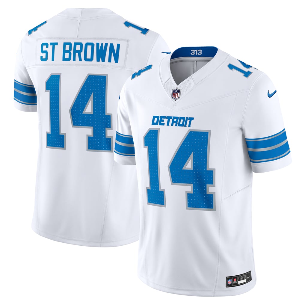 Men's Detroit Lions Amon-Ra St. Brown White Vapor F.U.S.E. Limited Jersey