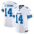 Men's Detroit Lions Amon-Ra St. Brown White Vapor F.U.S.E. Stitched Limited Jersey