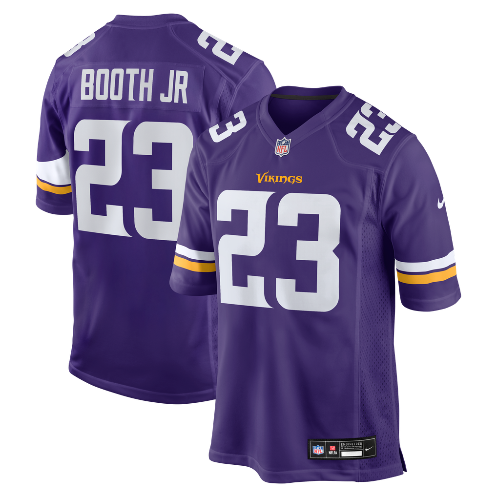 Men's Minnesota Vikings Andrew Booth Jr. Purple Player Game Jersey