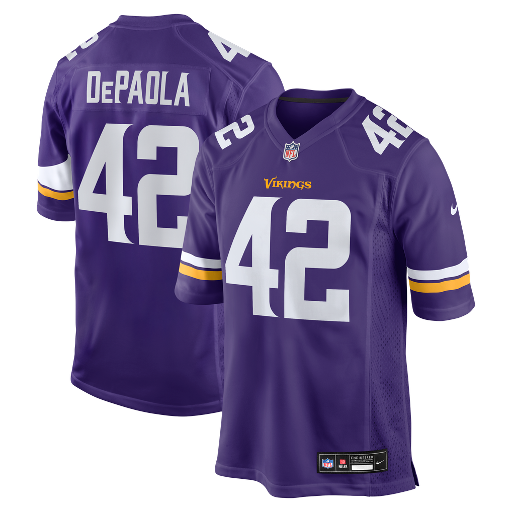 Men's Minnesota Vikings Andrew DePaola Purple Game Jersey