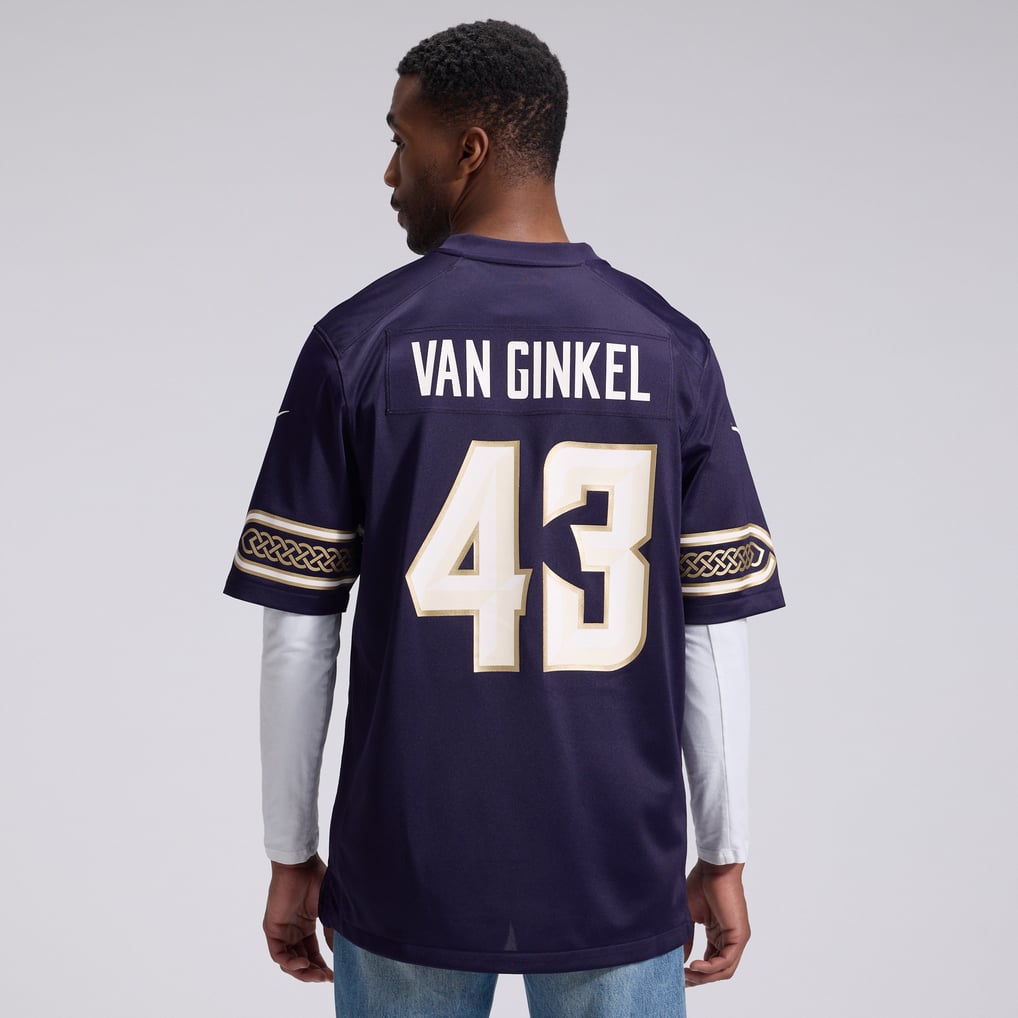 Men's Minnesota Vikings Andrew Van Ginkel Purple 2026 Rivalries Collection Game Jersey