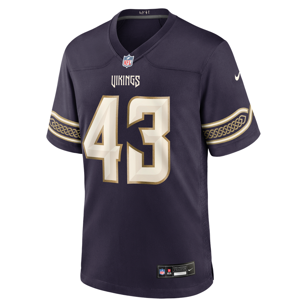 Men's Minnesota Vikings Andrew Van Ginkel Purple 2026 Rivalries Collection Game Jersey