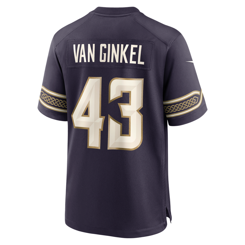 Men's Minnesota Vikings Andrew Van Ginkel Purple 2026 Rivalries Collection Game Jersey