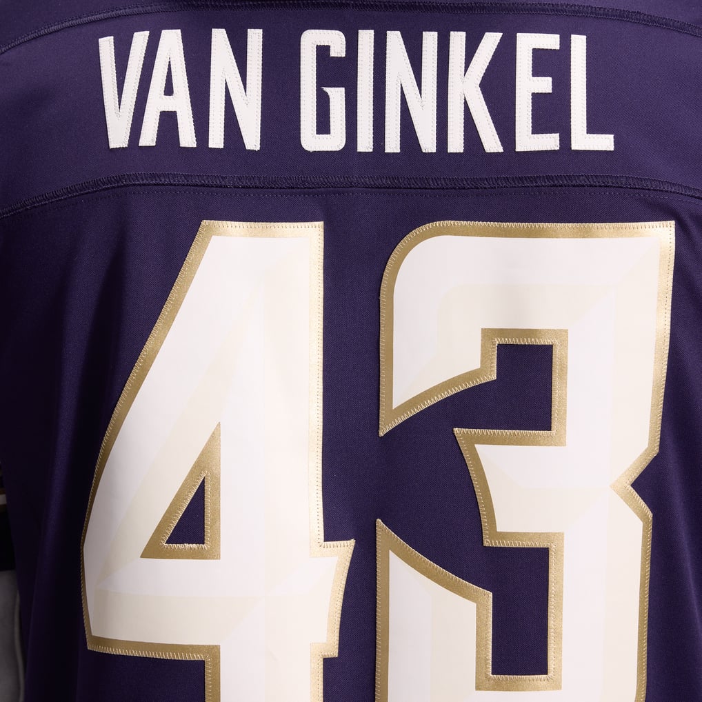 Men's Minnesota Vikings Andrew Van Ginkel Purple 2026 Rivalries Collection Stitched Limited Jersey