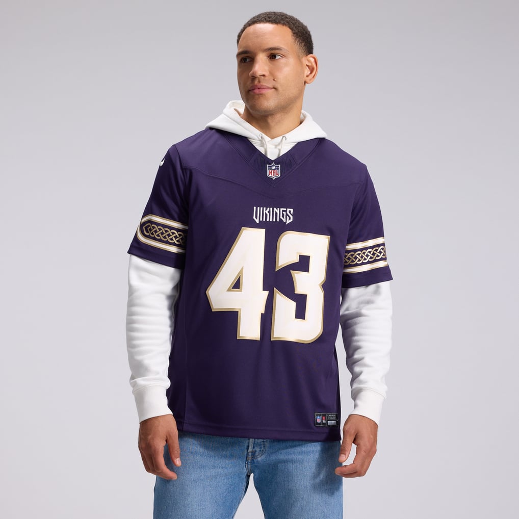 Men's Minnesota Vikings Andrew Van Ginkel Purple 2026 Rivalries Collection Stitched Limited Jersey