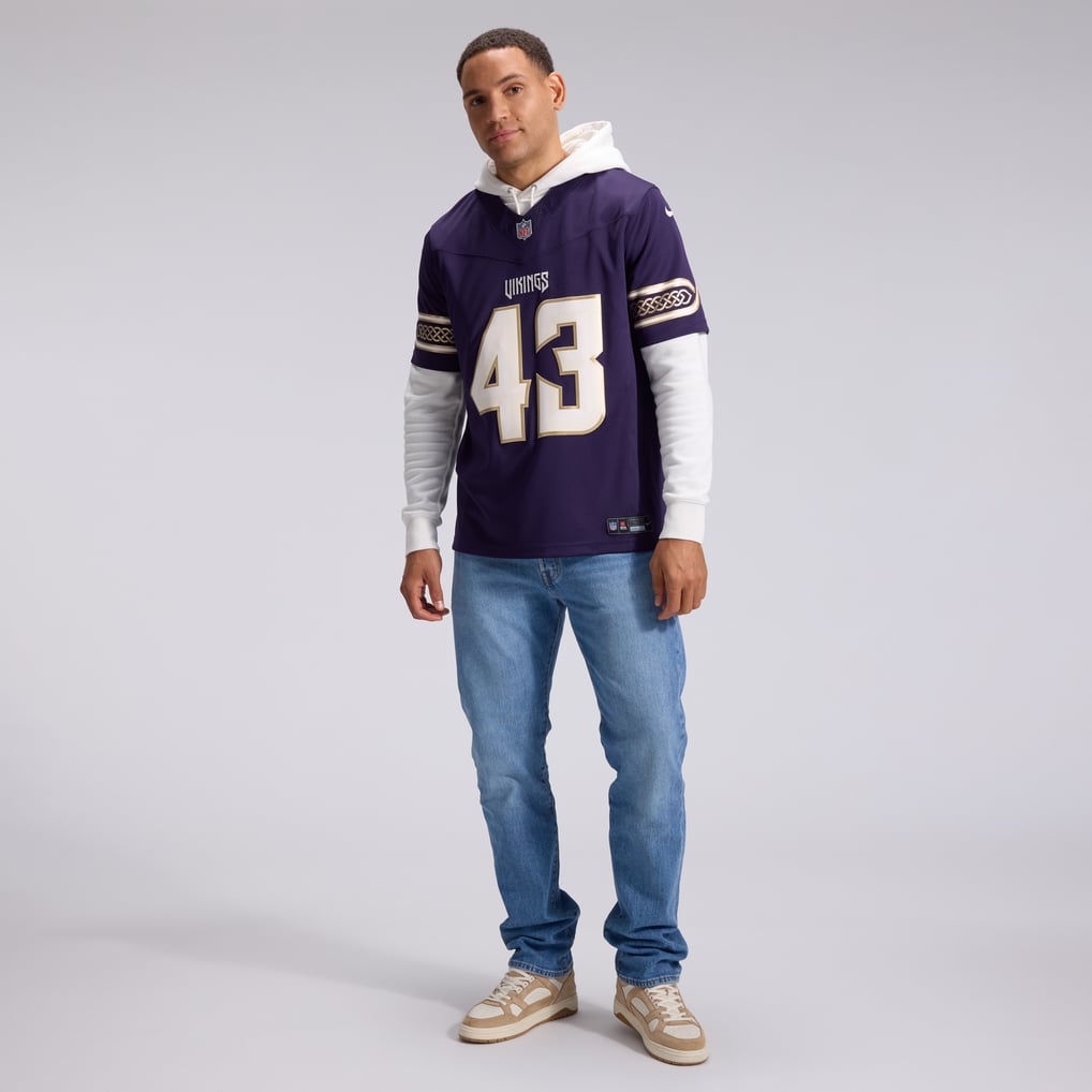 Men's Minnesota Vikings Andrew Van Ginkel Purple 2026 Rivalries Collection Stitched Limited Jersey