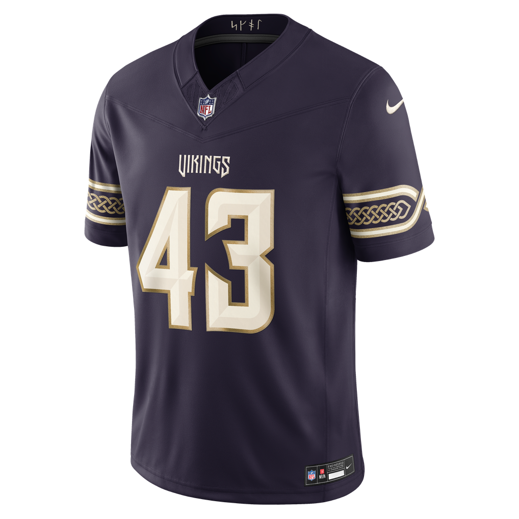 Men's Minnesota Vikings Andrew Van Ginkel Purple 2026 Rivalries Collection Stitched Limited Jersey