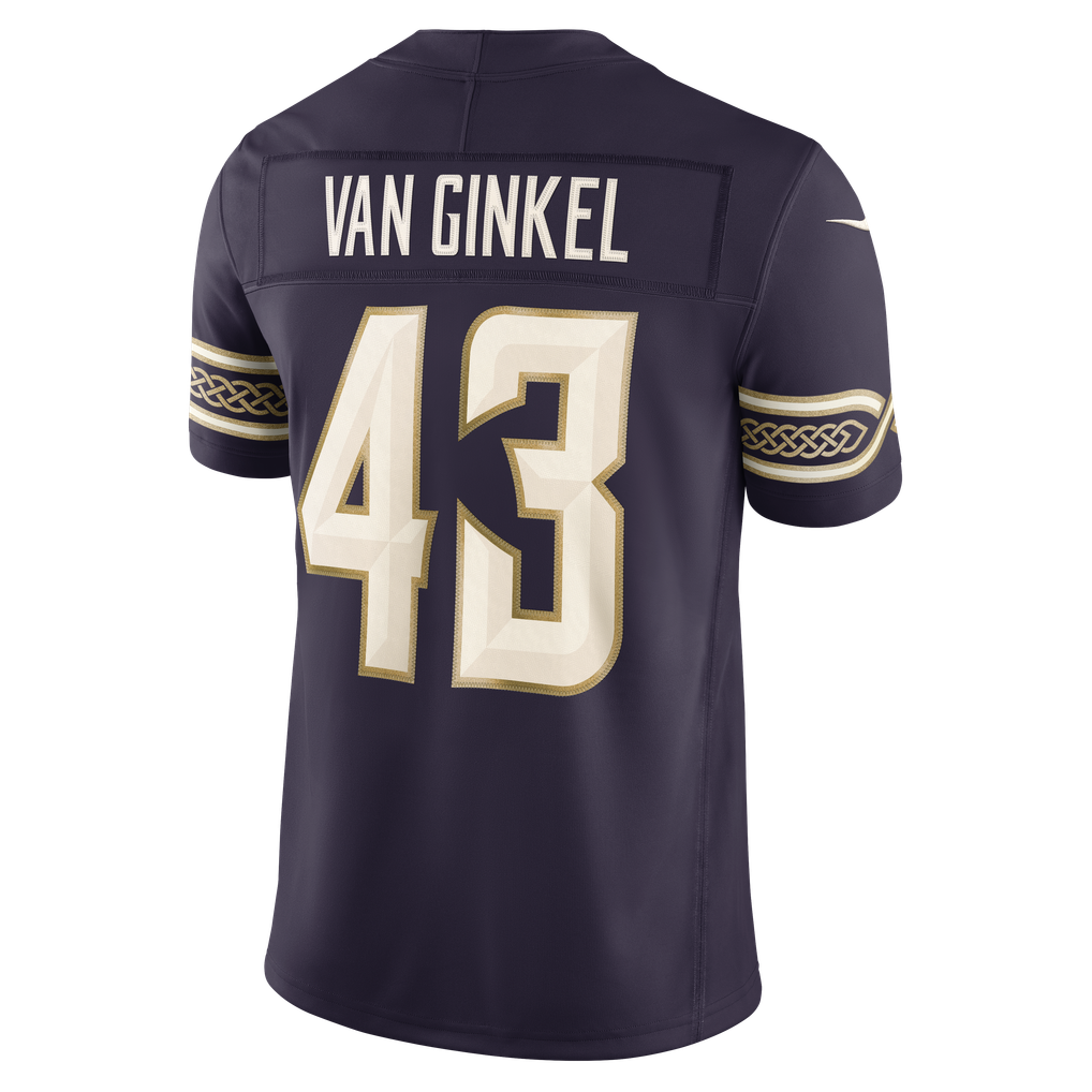 Men's Minnesota Vikings Andrew Van Ginkel Purple 2026 Rivalries Collection Stitched Limited Jersey