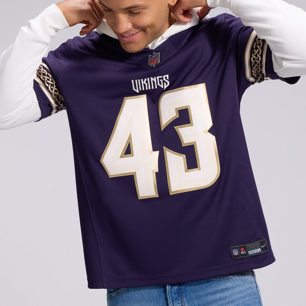 Men's Minnesota Vikings Andrew Van Ginkel Purple 2026 Rivalries Collection Stitched Limited Jersey