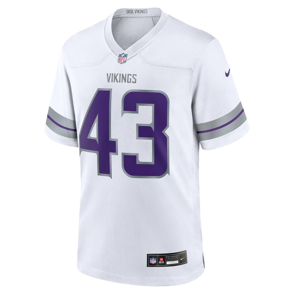 Men's Minnesota Vikings Andrew Van Ginkel White Alternate Game Jersey