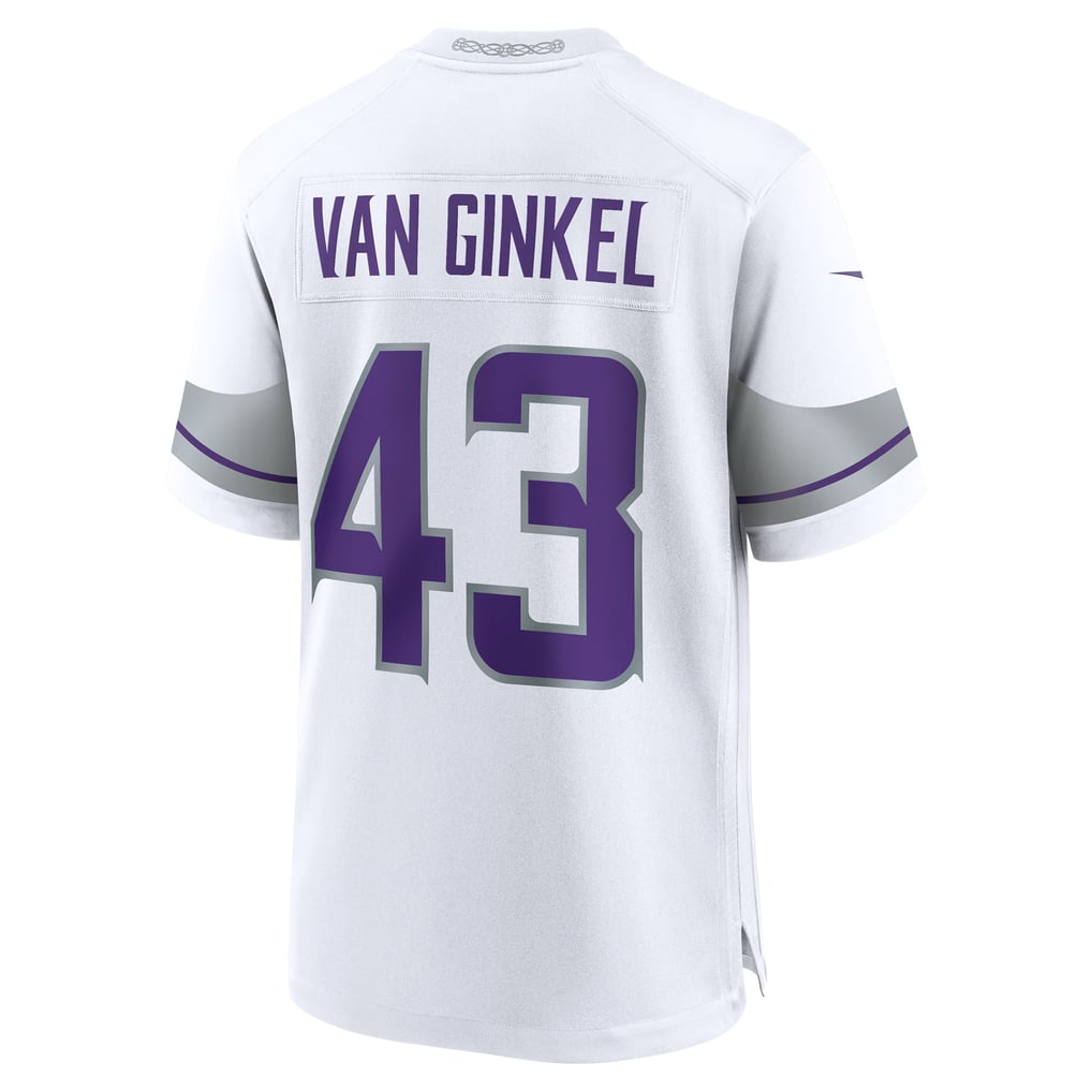 Men's Minnesota Vikings Andrew Van Ginkel White Alternate Game Jersey