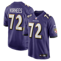 Men's Baltimore Ravens Andrew Vorhees Purple Team Game Jersey