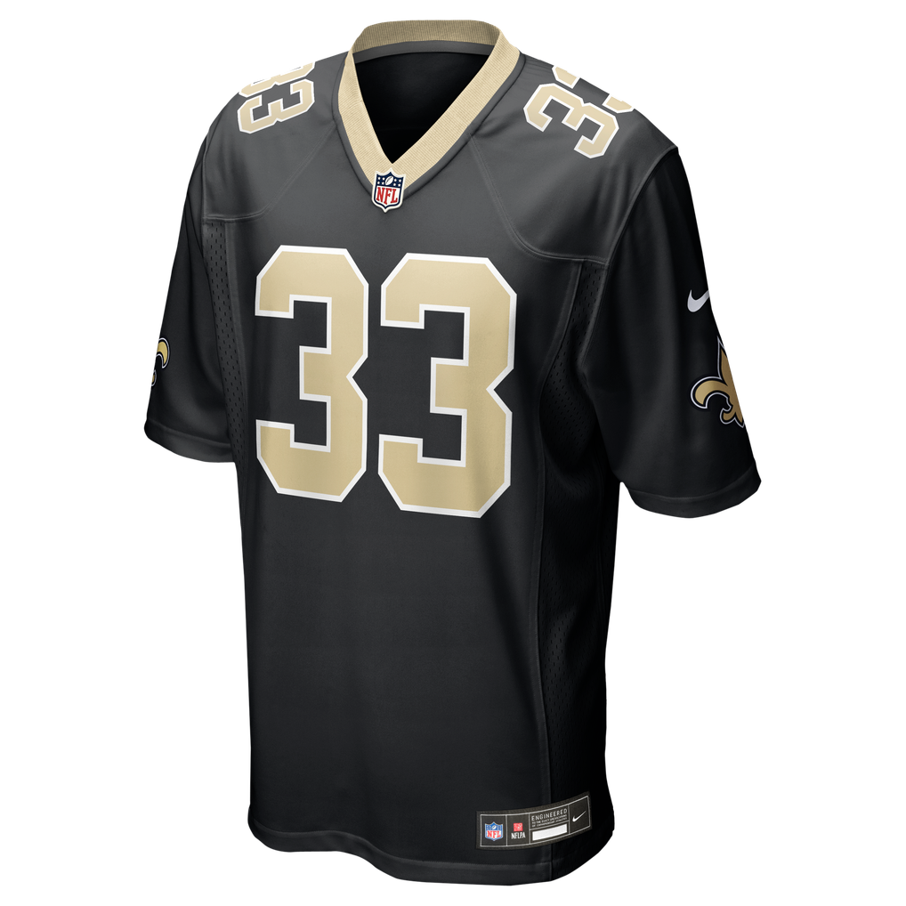 Men's New Orleans Saints Anfernee Jennings Black Team Game Jersey