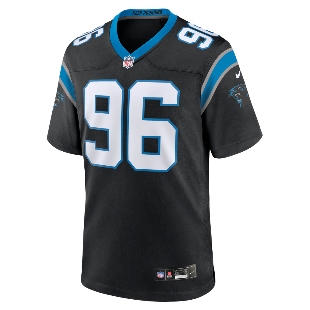 Men's Carolina Panthers Anthony Goodlow Black Team Game Jersey