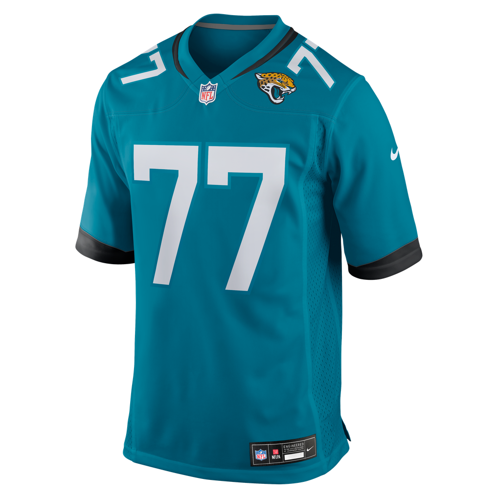 Men's Jacksonville Jaguars Anton Harrison Teal Game Jersey