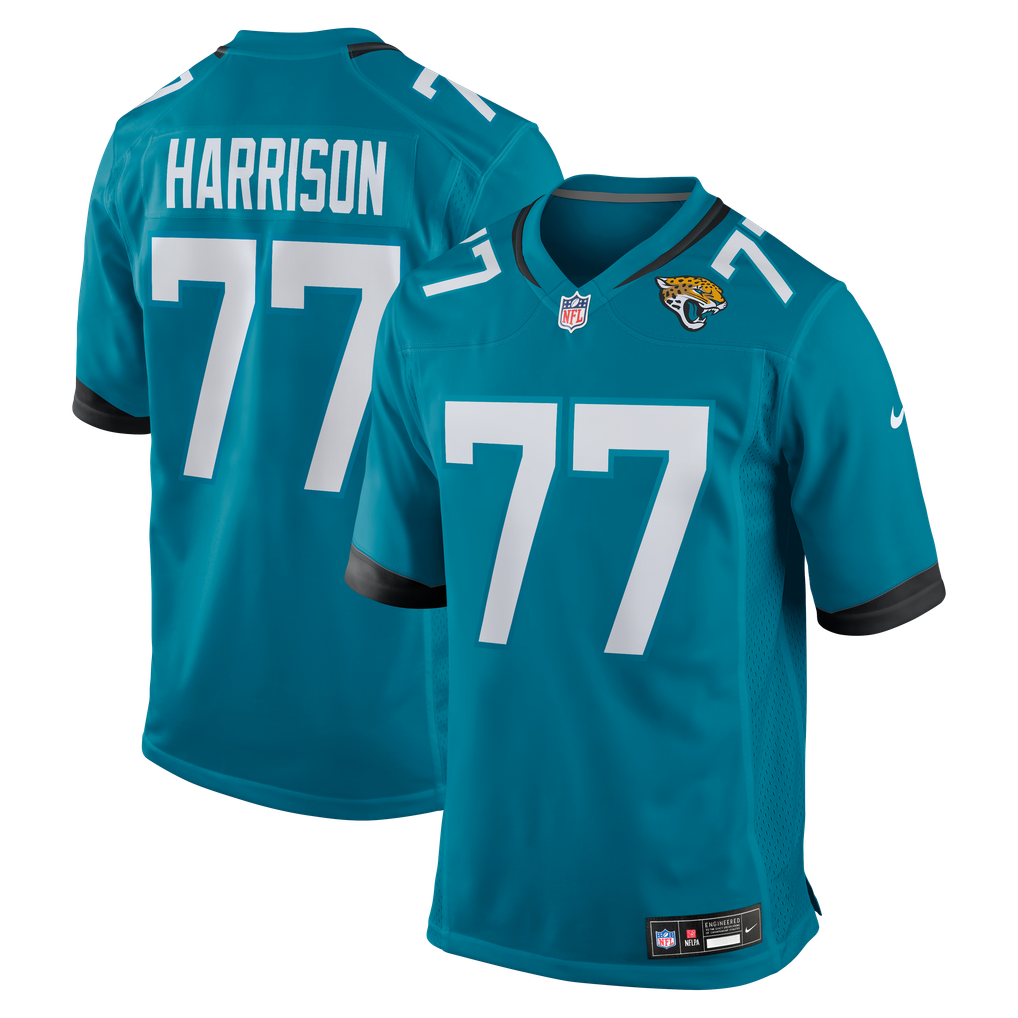 Men's Jacksonville Jaguars Anton Harrison Teal Game Jersey