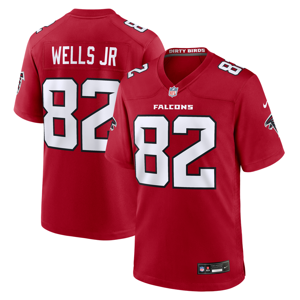 Men's Atlanta Falcons Antwane Wells Jr. Red Team Game Jersey