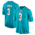 Men's Miami Dolphins Chris Johnson Aqua Team Game Jersey