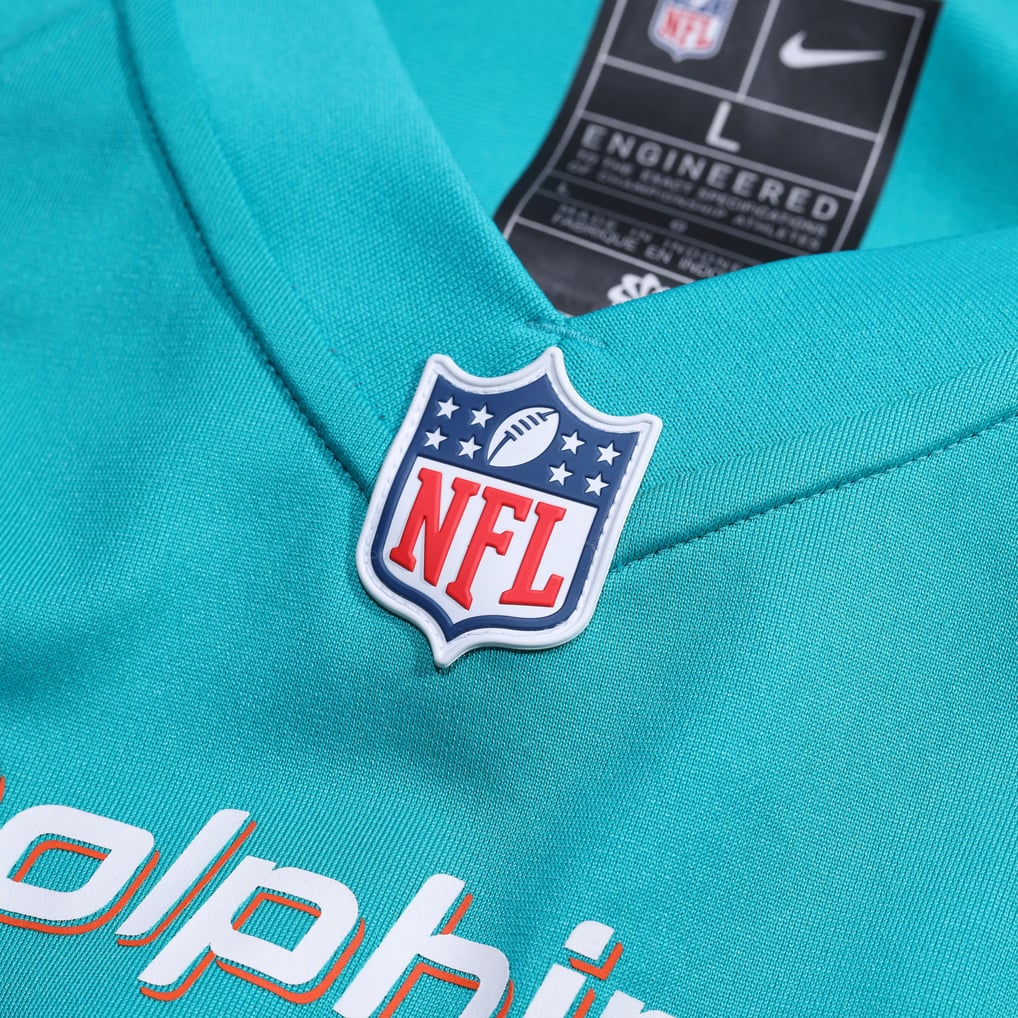 Men's Miami Dolphins Aqua Custom Game Jersey