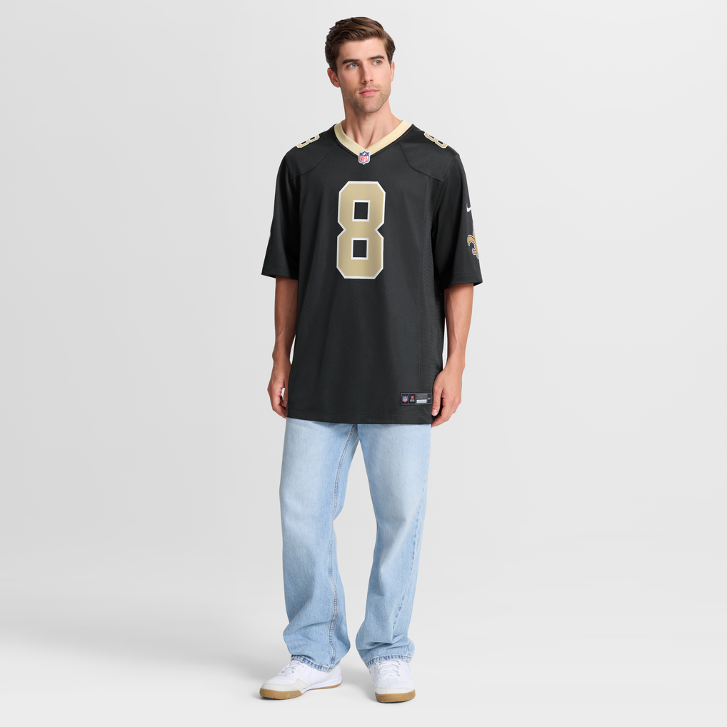 Men's New Orleans Saints Archie Manning Black Game Retired Player Jersey