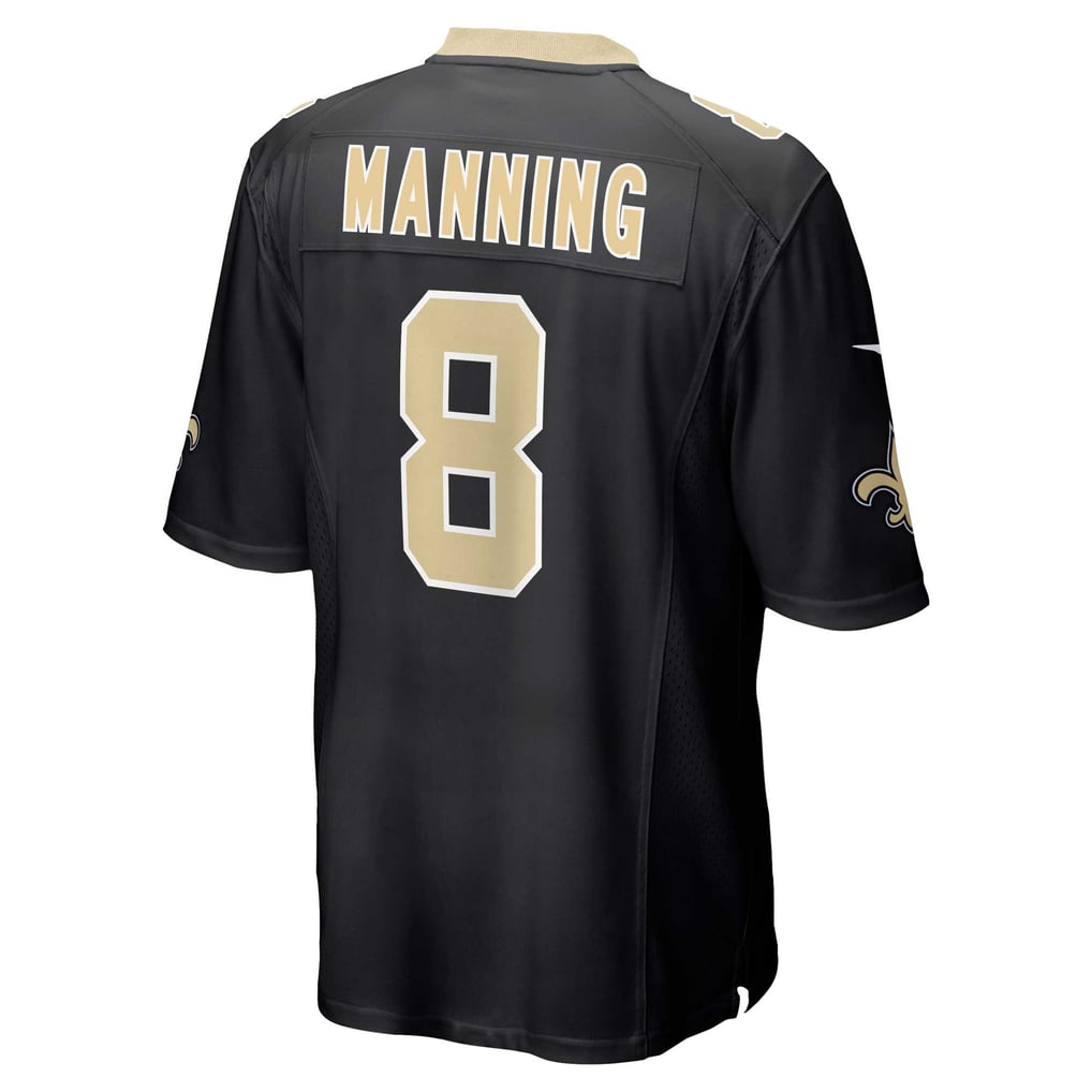 Men's New Orleans Saints Archie Manning Black Retired Player Game Jersey