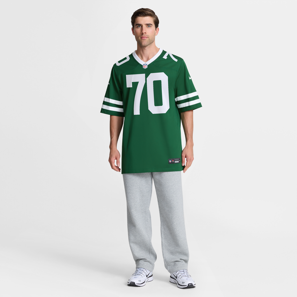Men's New York Jets Armand Membou Green Team Game Jersey