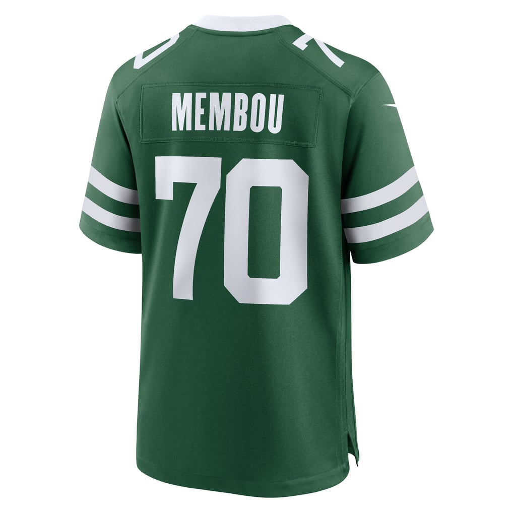 Men's New York Jets Armand Membou Green Team Game Jersey