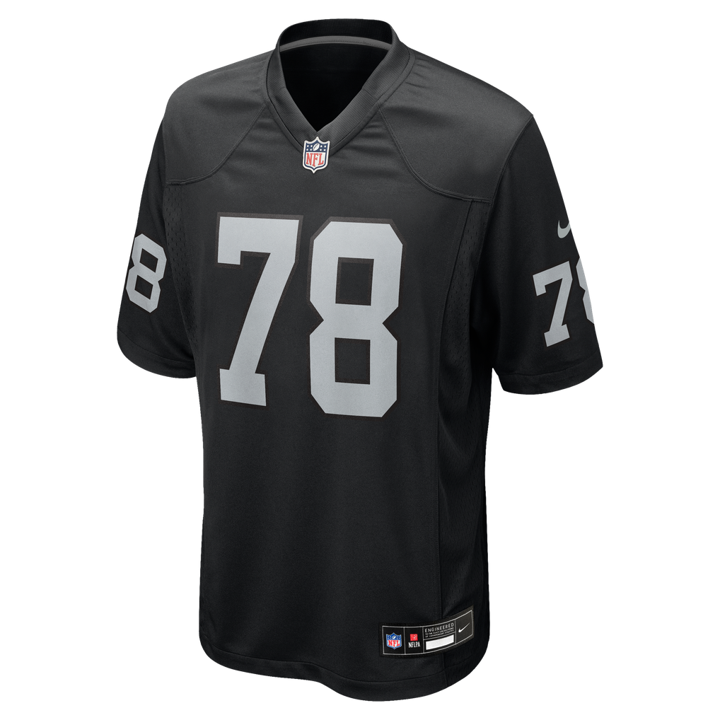 Men's Las Vegas Raiders Art Shell Black Game Retired Player Jersey