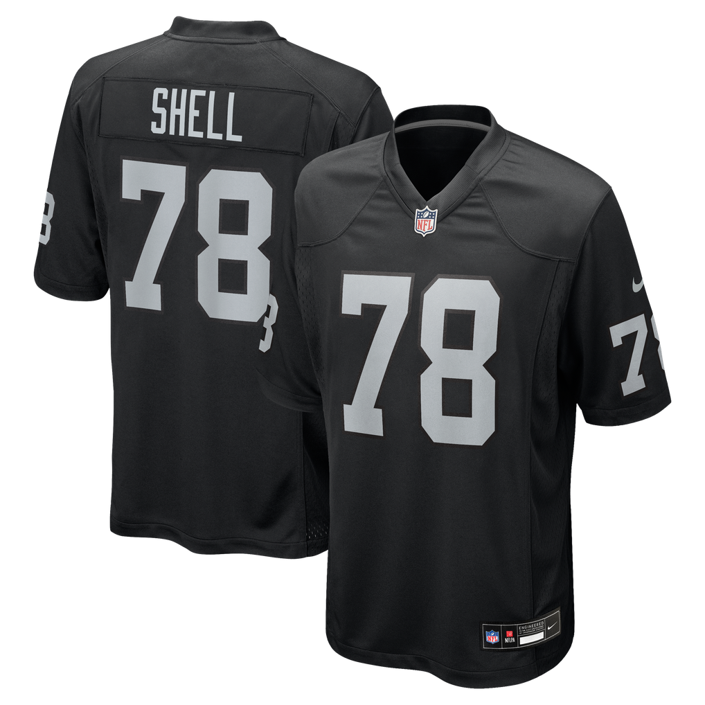 Men's Las Vegas Raiders Art Shell Black Game Retired Player Jersey