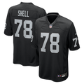 Men's Las Vegas Raiders Art Shell Black Game Retired Player Jersey