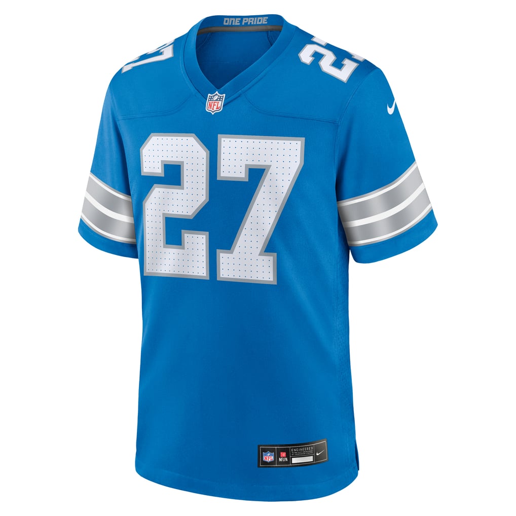 Men's Detroit Lions Arthur Maulet Blue Team Game Jersey