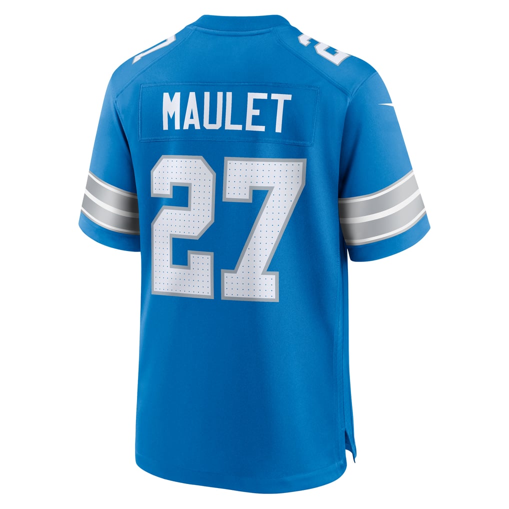 Men's Detroit Lions Arthur Maulet Blue Team Game Jersey