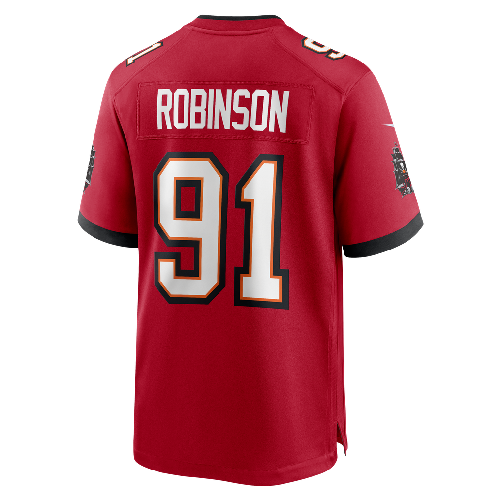 Men's Tampa Bay Buccaneers A'Shawn Robinson Red Team Game Jersey