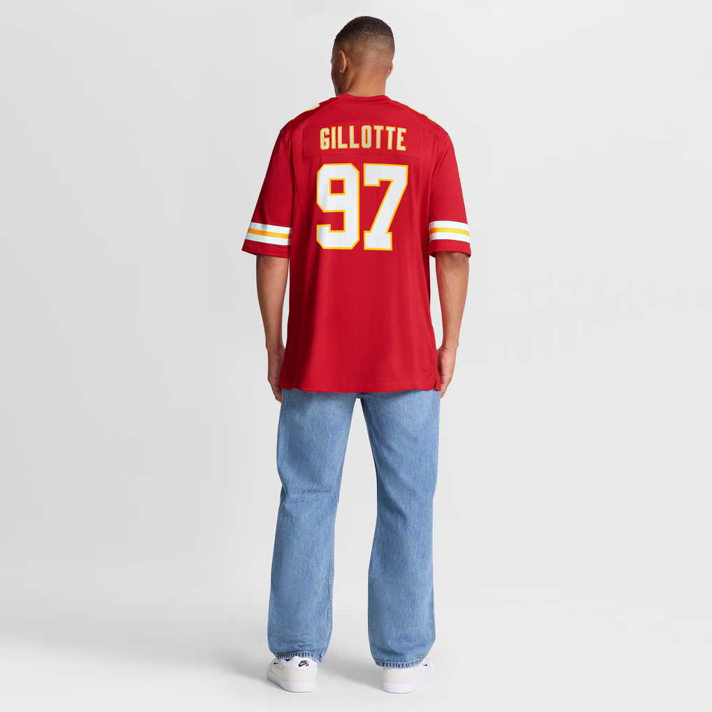 Men's Kansas City Chiefs Ashton Gillotte Red Team Game Jersey