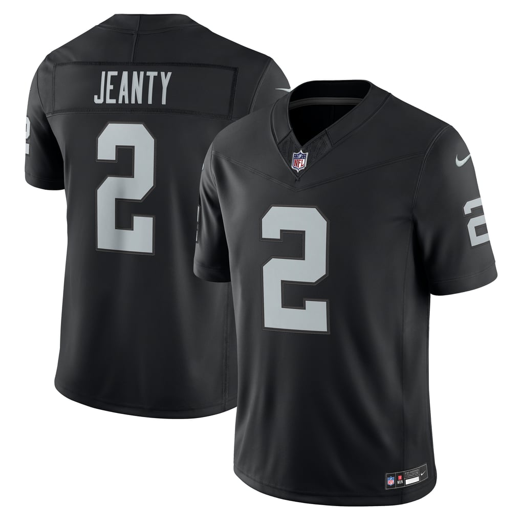 Men's Las Vegas Raiders Ashton Jeanty Black Team Vapor F.U.S.E. Stitched Limited Jersey