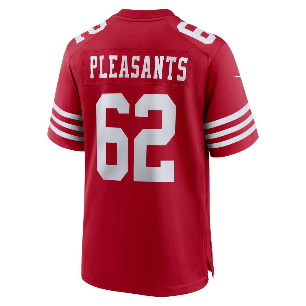 Men's San Francisco 49ers Austen Pleasants Scarlet Team Game Jersey