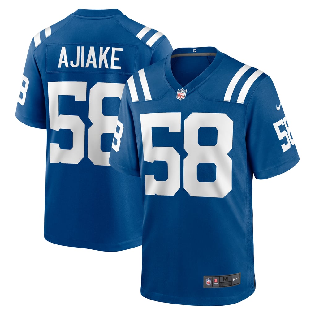 Men's Indianapolis Colts Austin Ajiake Royal Game Jersey