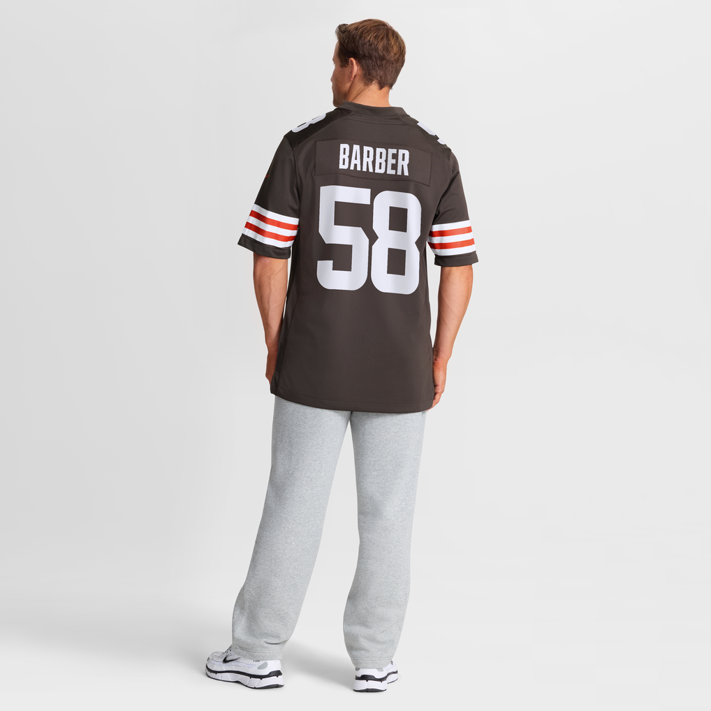 Men's Cleveland Browns Austin Barber Brown Team Game Jersey