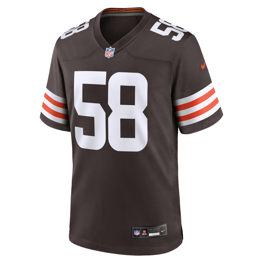 Men's Cleveland Browns Austin Barber Brown Team Game Jersey