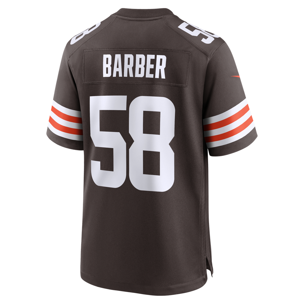 Men's Cleveland Browns Austin Barber Brown Team Game Jersey