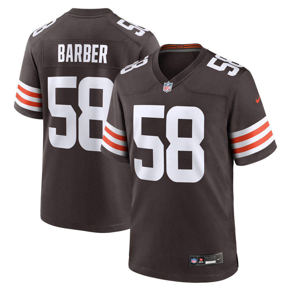 Men's Cleveland Browns Austin Barber Brown Team Game Jersey