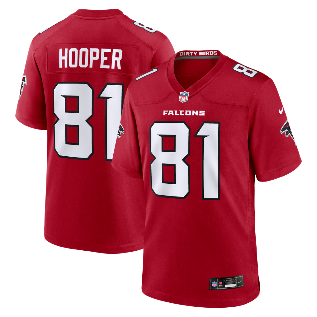 Men's Atlanta Falcons Austin Hooper Red Team Game Jersey