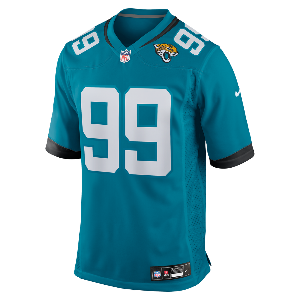 Men's Jacksonville Jaguars Austin Johnson Teal Team Game Jersey