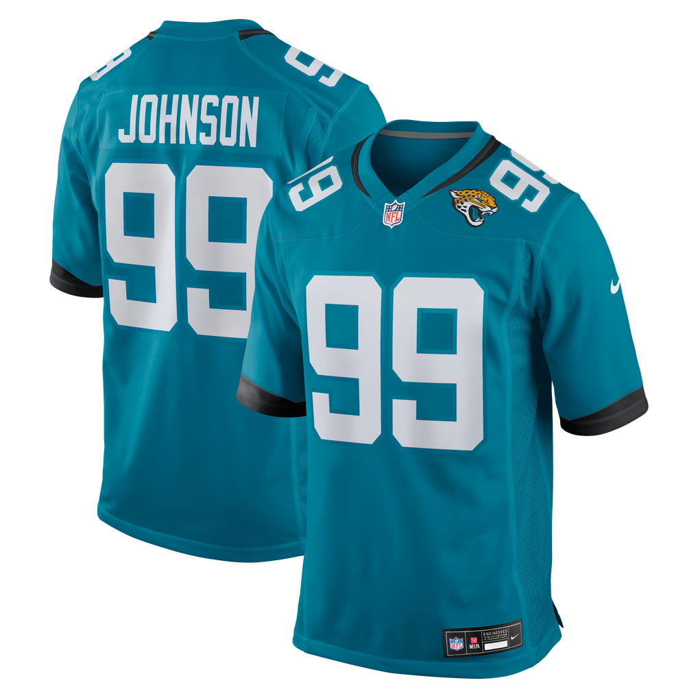 Men's Jacksonville Jaguars Austin Johnson Teal Team Game Jersey