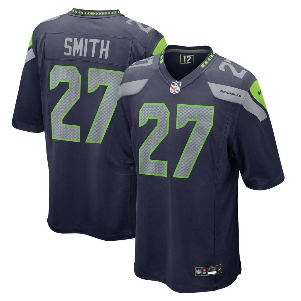 Men's Seattle Seahawks Avery Smith College Navy Team Game Jersey