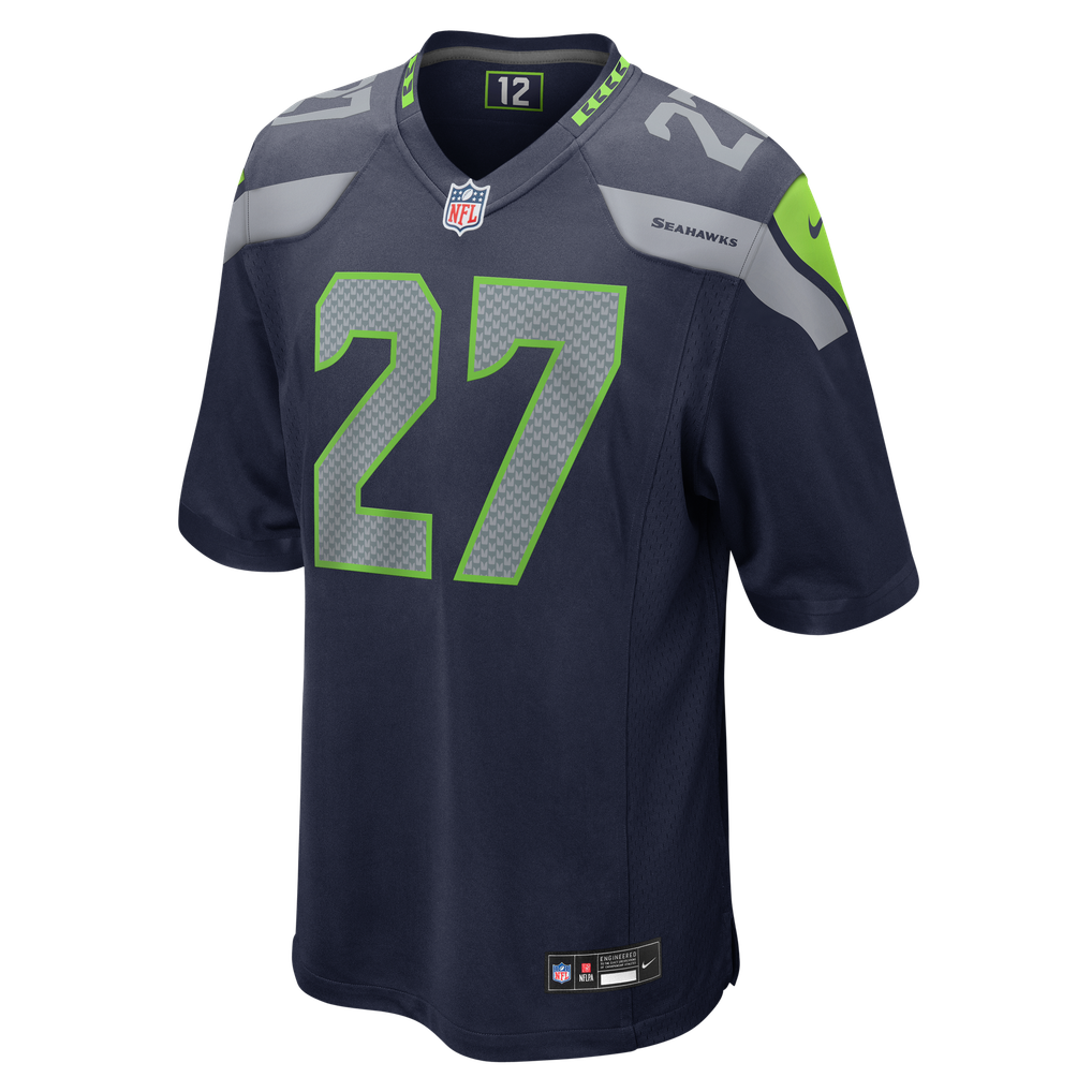 Men's Seattle Seahawks Avery Smith College Navy Team Game Jersey
